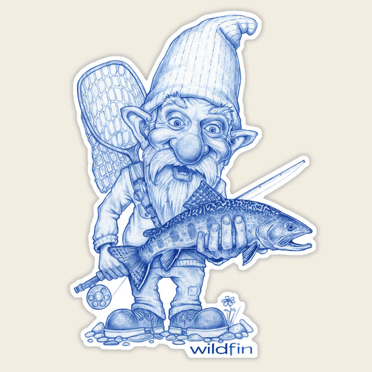 Creek Gnome with Brook Trout Sticker
