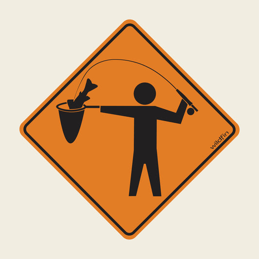 Fisherman Ahead Sticker