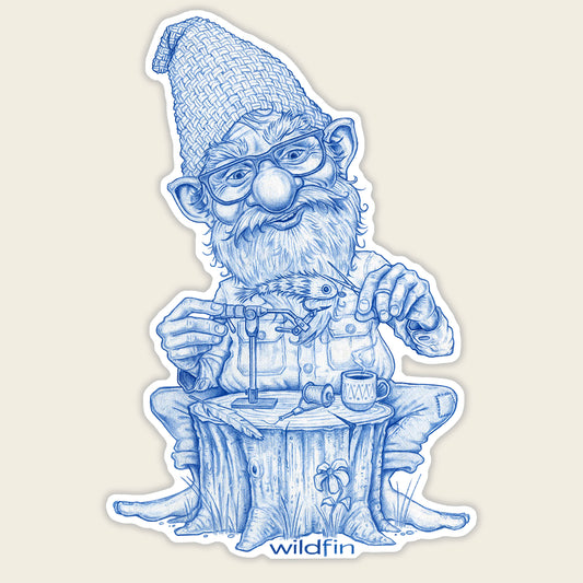 Fly Tying Gnome Sticker