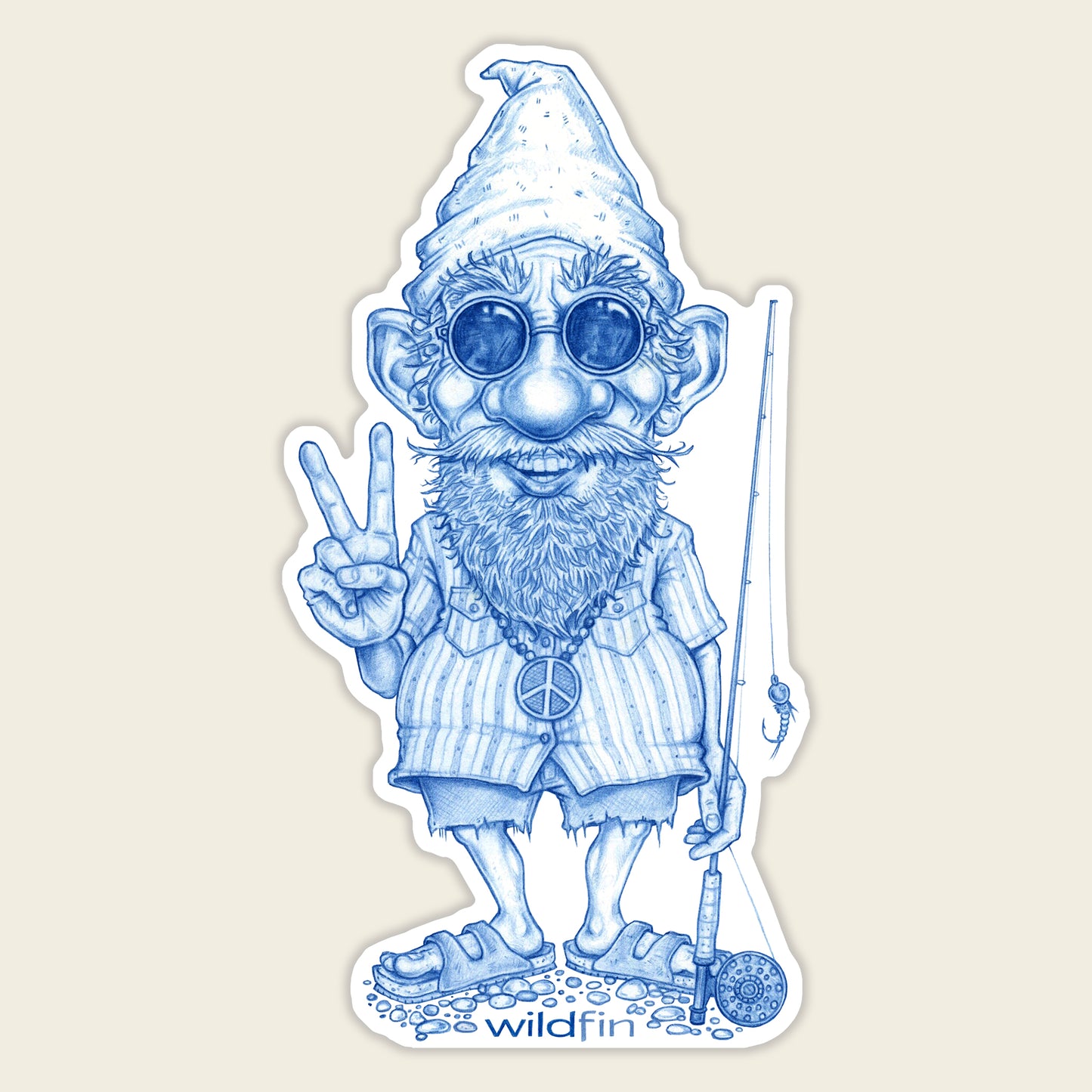 Peace Gnome Sticker