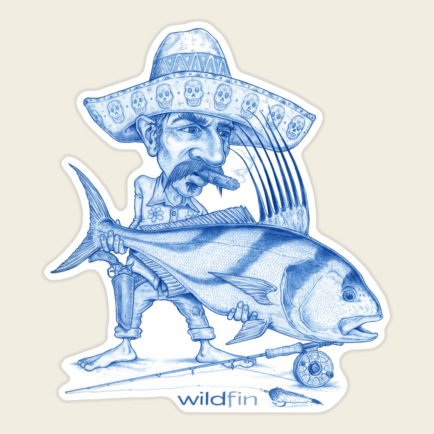 Bandito with Roosterfish Sticker