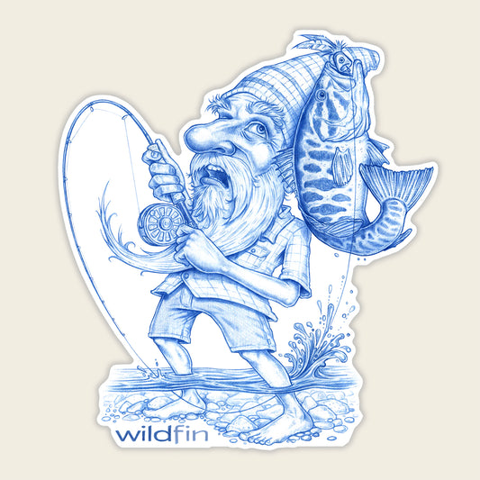 Smallmouth Bass Gnome Sticker