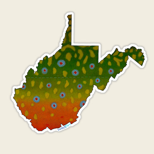 West Virginia Brook Trout Flank Sticker